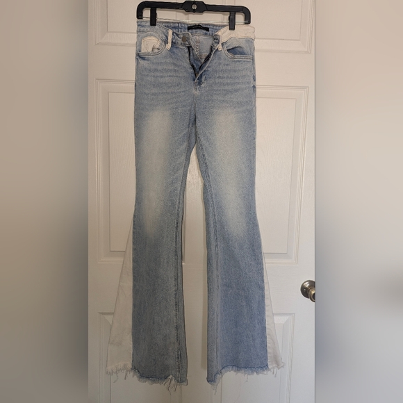 Flying Monkey Two-Tone Flare Jeans - Picture 7 of 15